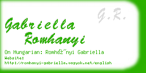 gabriella romhanyi business card